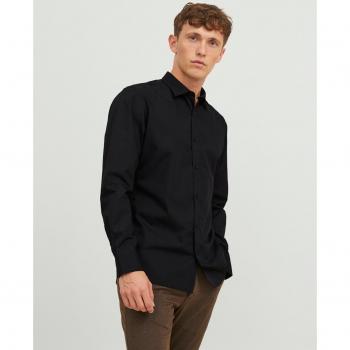 Camisa Formal Slim Fit de Hombre Jack & Jones en Popelín Negro