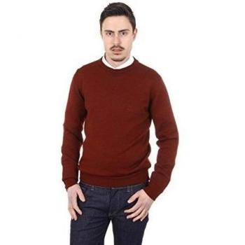 Versace 19.69 Jerséis/Suéter De Cuello Redondo Para Hombre 9802 Girocollo Bordeaux