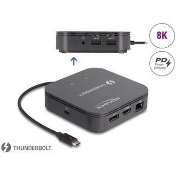Docking Station Mini Thunderbolt™ 3 8K con HDMI, DP y GigE - Delock 87789