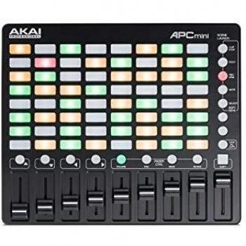 AKAI Professional APC Mini - Portable USB MIDI Controller for Ableton Live with 64-Clip Buttons and MIDI Mixer for Music Production and Performance