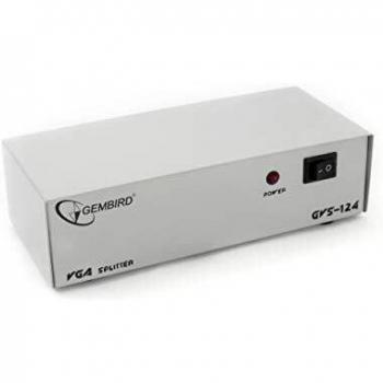 Gembird GVS122 - Divisor VGA para 2 monitores, color blanco