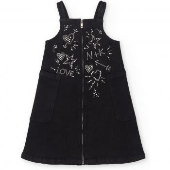 Tuc Tuc - Vestido de niña denim con strass y cierre de cremallera Ultimate City Chic