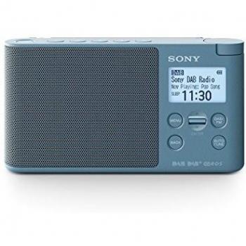 Sony XDR-S41D - Radio Portátil Digital Azul con DAB/DAB+/FM, Pantalla LCD, Temporizador y 5 Presintonías Digitales/Analógicas