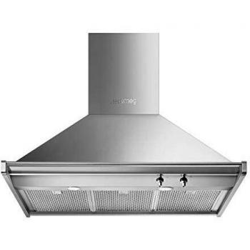 Campana Decorativa SMEG KD90HXE, 4 Velocidades, 90cm, Eficiencia A+, Acero Inoxidable