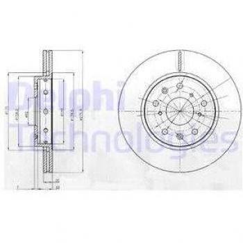 Disco de freno DELPHI BG4208, ventilado, 2 piezas