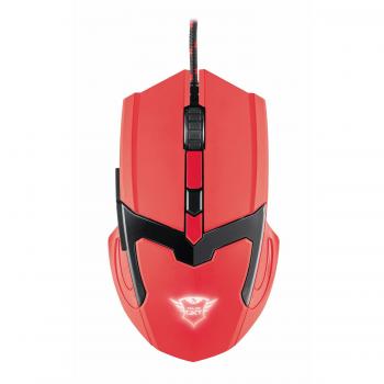 Trust GXT 101-SR Spectra - Ratón gaming iluminado, rojo