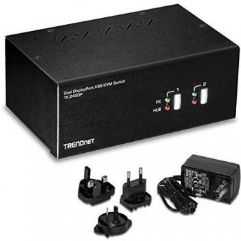 Trendnet TK-240DP interruptor KVM Negro - Periférico de entrada