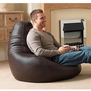 Bean Bag Bazaar Reclinable de Diseñador, Cuero sintético, Silla Tipo puf para Videojuegos, Pufs para Sala de Estar