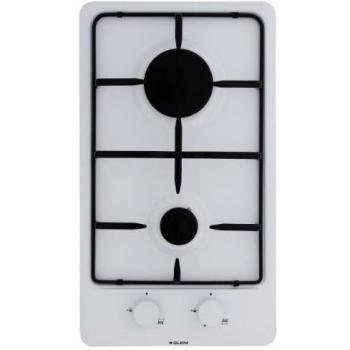 Placa de Gas Glem GT32WH 2 Fuegos Integrada Blanca 4000W 30cm