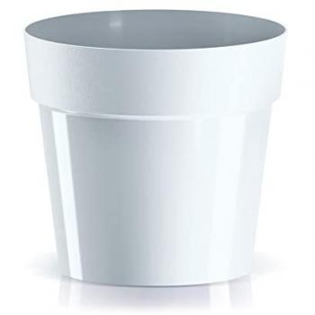 Maceta CUBE BASIC 124x124x114 Gris Claro - Diseño Moderno, dimensiones (mm) 124x124x114, color blanco