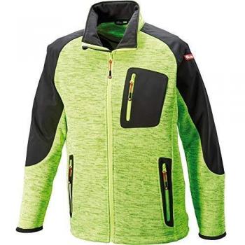 Chaqueta Softshell de Trabajo Fortis para Hombre, Color Neón Verde/Limón y Negro, Talla 3XL