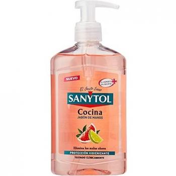 Sanytol Jabón de Manos de Cocina con Protección Total Contra Agentes Externos, Jabón de Manos Cocina, Floral, 250 Ml
