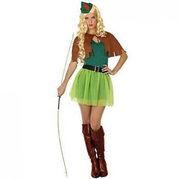 Atosa- Disfraz mujer arquera, Color verde, XS-S