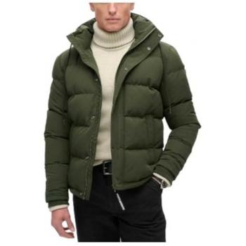 Superdry Everest Short Hooded Puffer Jacket for Men in Dark Green, Size S