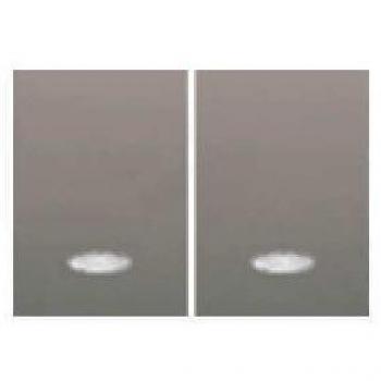 Tecla doble pulsador luminoso gris sombra BJC Coral 21709-GSL