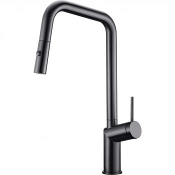 Grifo de cocina monomando negro mate con caño extraíble Bonn Imex
