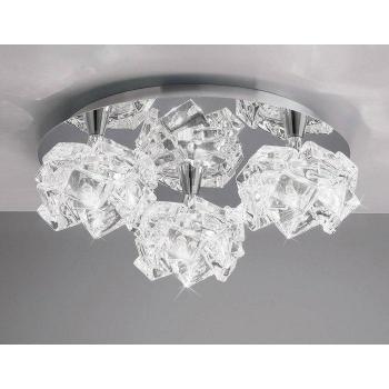 Lámpara de techo Artic 3 Bulbs G9 redonda pequeña, cromo pulido