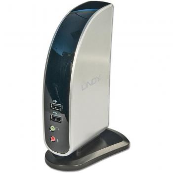 Lindy 42620 Plata - Base (USB Tipo B, Plata, USB, Windows 2000/XP/Vista/7 Mac OS 10.4.3)
