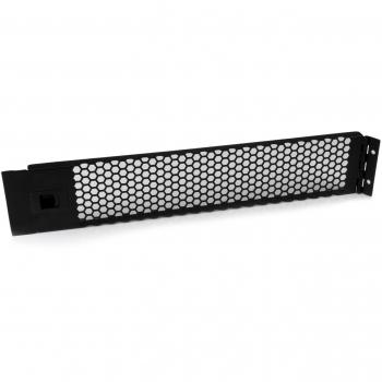 StarTech.com Panel Rack con Bisagras 2U - Panel Ventilado Rack de Servidores- Instalación sin Herramientas - Panel de Relleno Refrigeración - Panel Ventilación Rack - Panel Perforado Rack