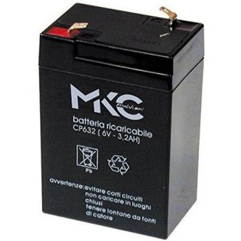 6V 3.2Ah Slim Rechargeable Lead Battery with Faston Terminals