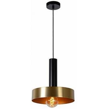 Lámpara Colgante Retro Giada Ø30 cm Oro Mate y Negro E27