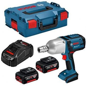 Bosch Professional GDS 18V-LI HT - Atornillador de impacto a batería, 18V, 650 Nm, tornillos hasta M20, 2 baterías x 5.0 Ah, en L-BOXX