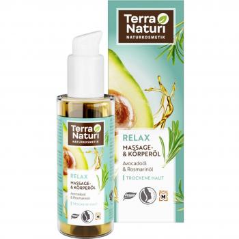 Aceite de Cuerpo y Masaje RELAX Terra Naturi, 100 ml - Aceite para masajes con propiedades relajantes, formulado con ingredientes naturales, ideal para la hidratación de la piel y proporcionar una experiencia de masaje placent