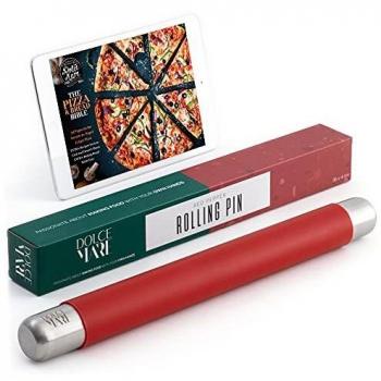 Dolce Mare Rollo de Silicona Rodillo Antiadherente - Rollo de Fondant sin BPA para Pizza y Todos los demás Productos de Pasta