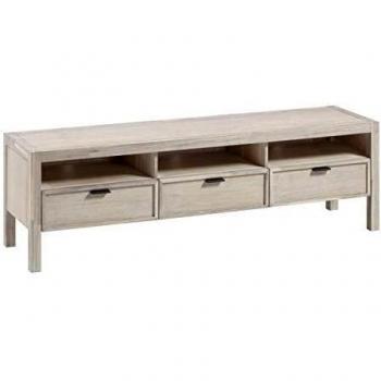 Kave Home - Mueble de TV Alen Madera Maciza Acacia 165 x 50 cm