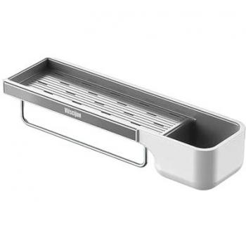 Estante Organizador Joybos para Ducha con Barra para Toalla - 42x12x80cm, Baño Ordenado y Elegante