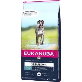 Eukanuba Grain Free Adult Large Breed Salmon - 24 kg (2 x 12 kg) Pack Economical