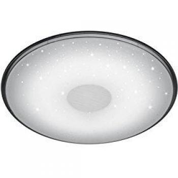 Trio Shogun - Plafón con LED SMD integrado de 30W. Con mando a distancia, regulador integrado, color de luz variable y función de luz nocturna. Cuerpo acrílico blanco.