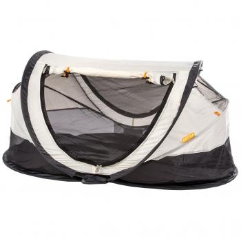 Cuna de Viaje Pop-Up Pequeño Luxe con Mosquitera y Colchón Autoinflable - Crema - 136x84x62cm