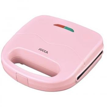 Sandwichera Jocca Rosa Sweet Compacta con Placas Grill Antiadherentes, Indicadores Luminosos y Mango Termoaislante - 750W