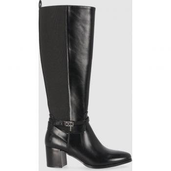 Botas de Tacón CHK10 Cayetana 02 para Mujer - Botas Altas en Color Negro con Caña Alta y Cierre de Cremallera Lateral - Tacón Medio - Hasta la Rodilla - Cómodos y