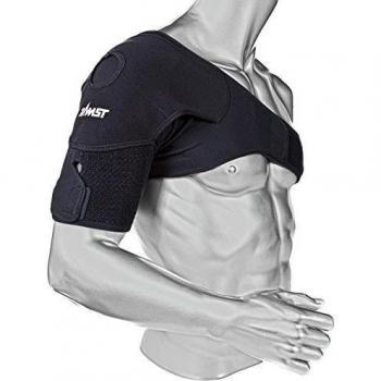 Zamst Shoulder Wrap - Protección de Hombro, tamaño M, Color Negro