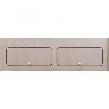 Armario Elevado para Autocaravana de Madera sin Acabado - 100x30x30cm con 2 Puertas y Divisor Central