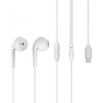 Auriculares Estéreo Muvit E58 USB Tipo C Blancos