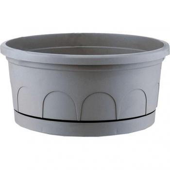 Maceta Cuenco ArtPlast con Platillo Ø 30cm - Antracita
