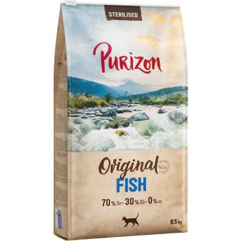 Purizon Adult Sterilised Fish Grain-Free Cat Food - 6.5 kg (5.5 kg + 1 kg Free) Pack Offer
