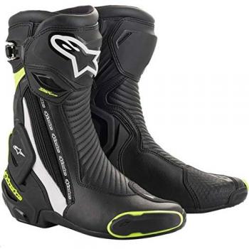 Alpinestars Botas de Moto SMX Plus V2 Negro-Blanco-Amarillo Fluo