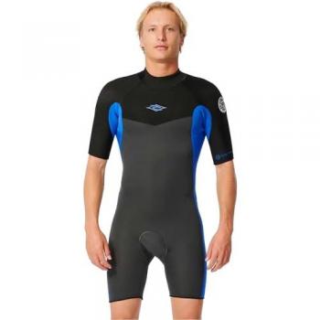 Rip Curl Shorty D Patrol 2 Mm con Cremallera en la Espalda, Traje de Neopreno para Hombre, Tamaño M, Color Azul
