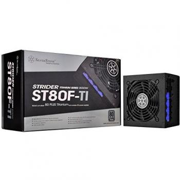 Silverstone SST-ST80F-TI - Serie Strider Titanium, 800W 80 Plus Titanium ATX PC Fuente de alimentación, 150mm, 100% Modular