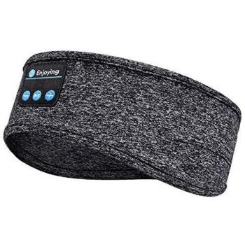 Auriculares para Dormir, Auriculares inalámbricos con Banda para la Cabeza V5.0 Bluetooth, Auriculares con máscara para los Ojos, Altavoces estéreo HD ultrafinos incorporados-A5