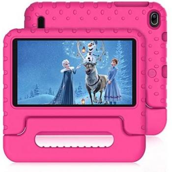 Niños Tableta Android 11, 7 Pulgadas, JUSYEA J8, 2 GB RAM | 32 GB ROM , Cuatro núcleos, Wi-Fi | Bluetooth, para Juegos educativos para niños, Control Parental portátil-Rosa Funda Silicona