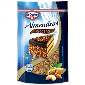 DR. OETKER Crocanti de Almendras | Almendras Crocanti Elaborado con Almendras Recién Tostadas y Caramelizadas. Especial para Repostería y Pastelería - Envase: Bolsa Doypack con Zip, 125g