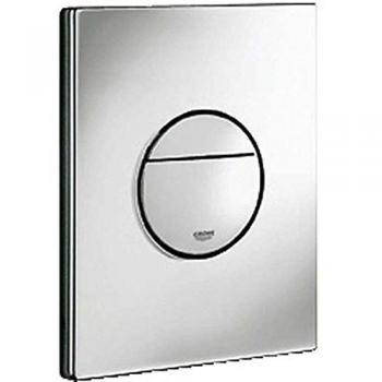 Placa de comando cromada Nova Cosmopolitan Grohe blanca para cisterna empotrada