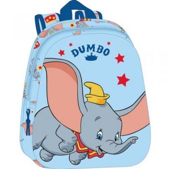 MOCHILA INFANTIL 3D DUMBO CON MEDIDAS 27x33x1cm