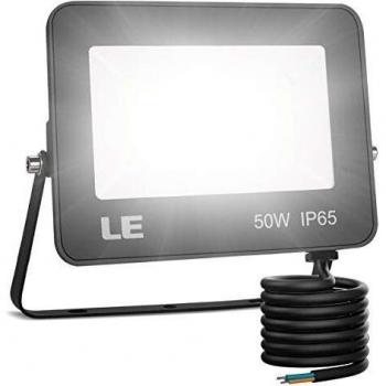 Lepro Foco LED Exterior 50W 4250 lúmen, Luces LED Exterior Blanco Frío 5000K, Ángulo de Haz 110°, Luz de Seguridad Impermeable IP65, Proyector LED Exterior para Jardín, Patio, Hotel, Parque, Garaje