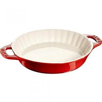 Staub - Molde redondo para tarta, color rojo cereza de 28 cm de diámetro, 2 litros.